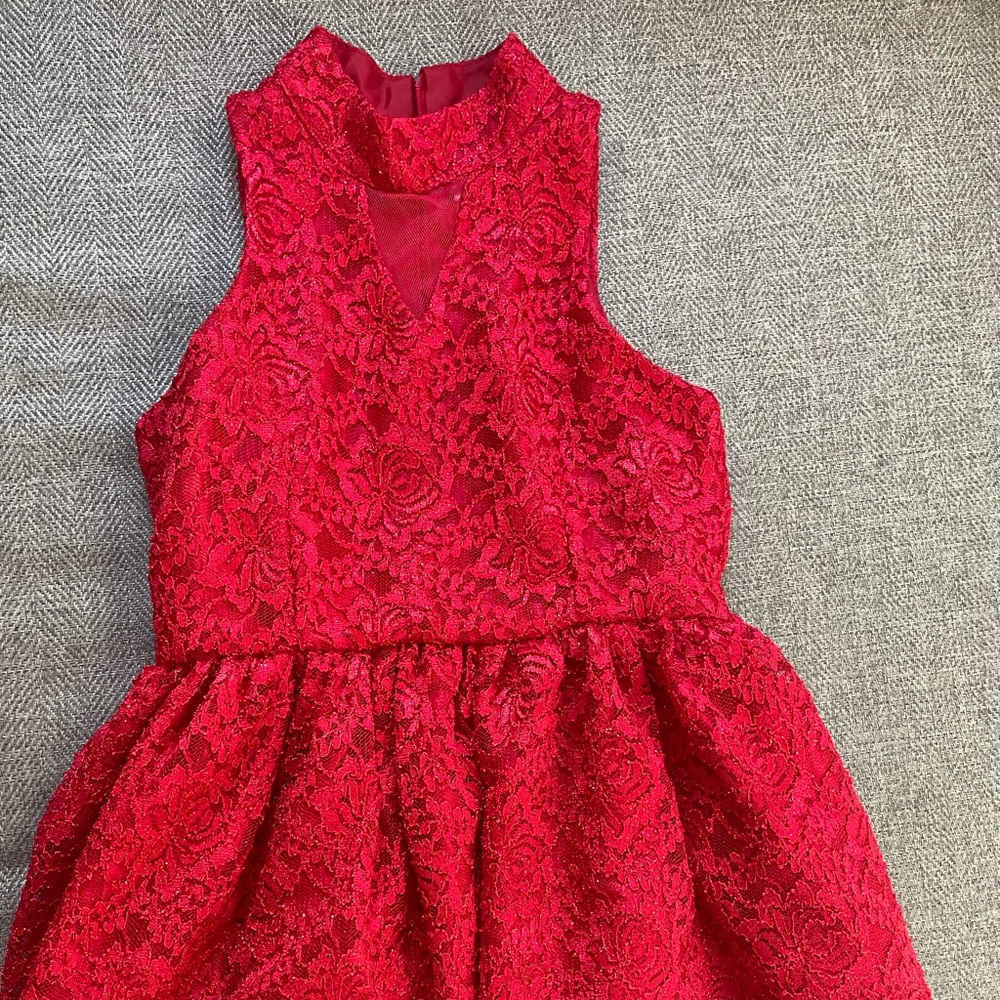 Girls size 7 red dress